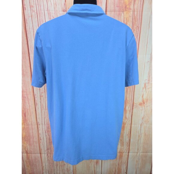 Peter Millar Crown Mens Polo Medium Blue Cotton Blend - Picture 2 of 7